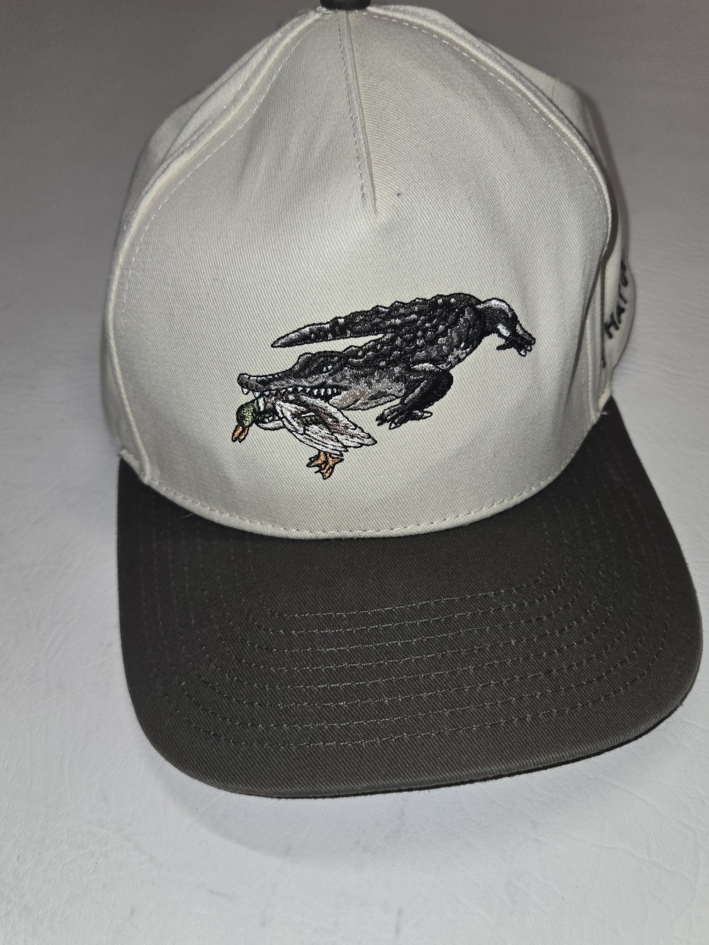 Two-Tone Cream and Black Men's Cap